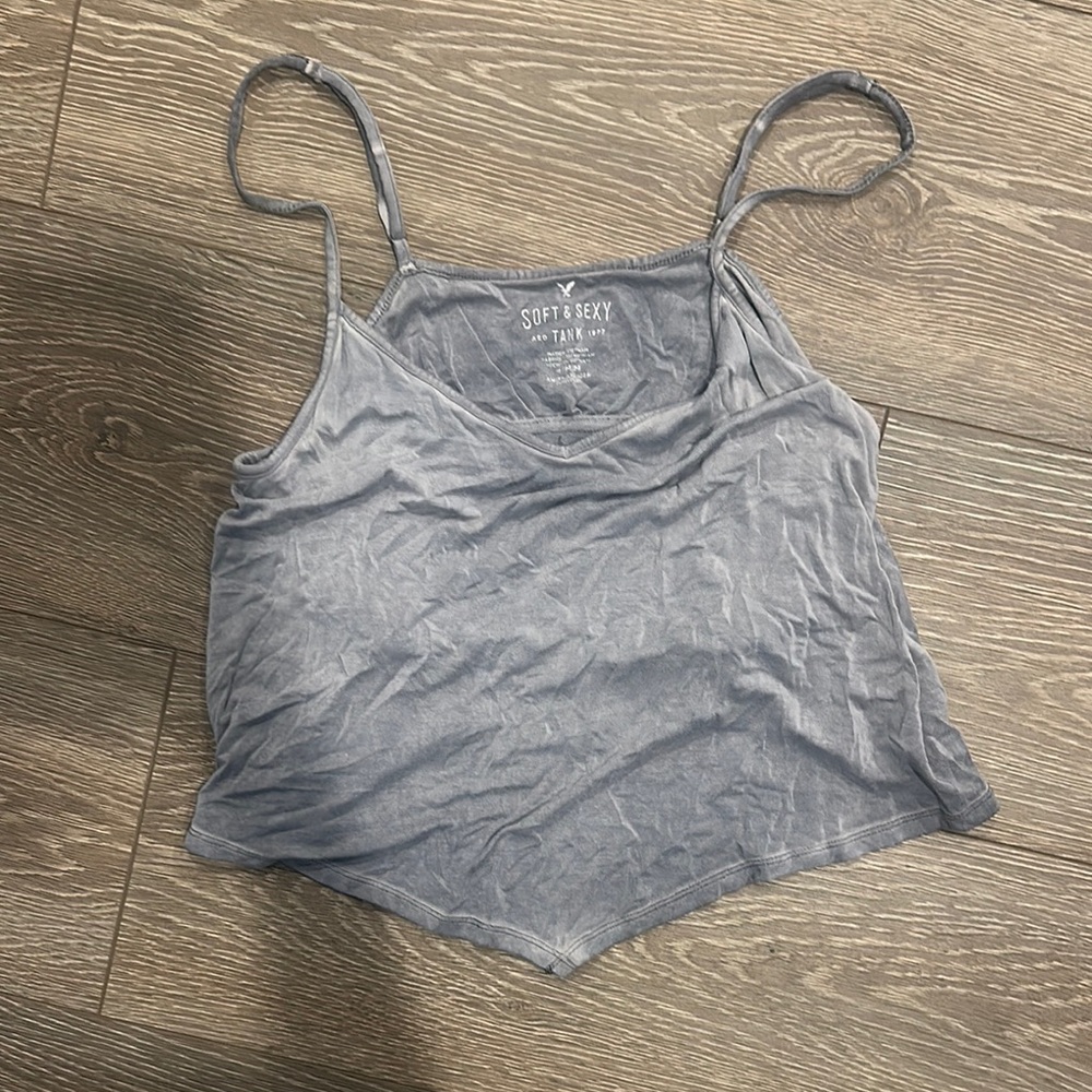 American Eagle Outfitters Gray Asymmetrical Sleeveless Camisole